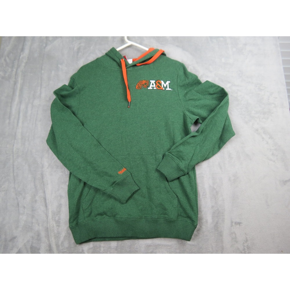 Mitchell & Ness Hoodie Mens Medium Green Florida A&M Rattlers NCAA Embroidered